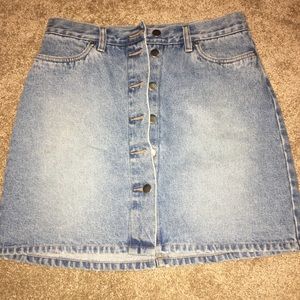 Button up jean skirt
